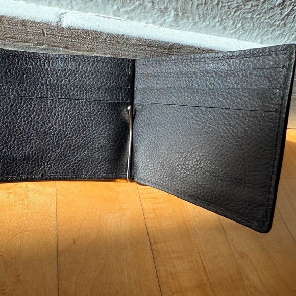 Mens leather money clip card holder, very thin - Picture 1 of 2